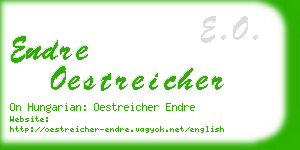 endre oestreicher business card